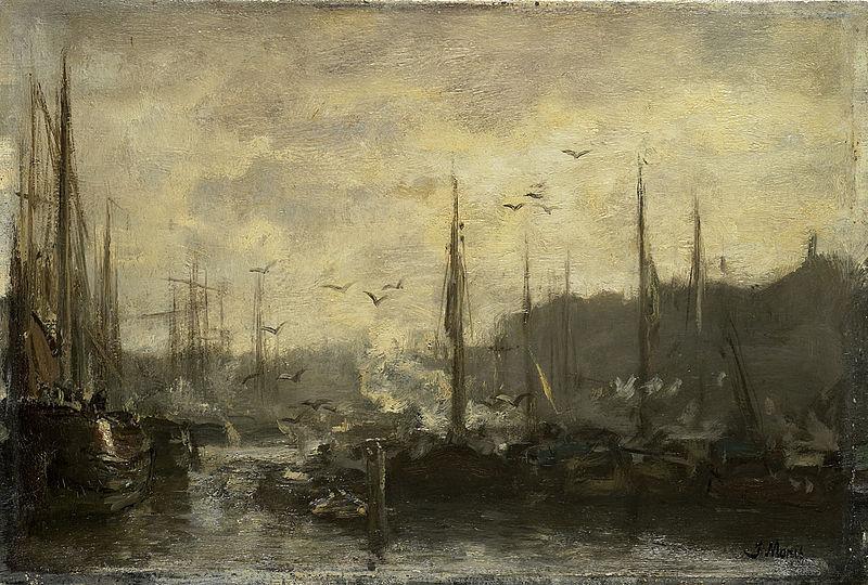 Jacob Maris Harbour View oil painting image